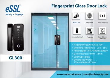 finger print glass door lock